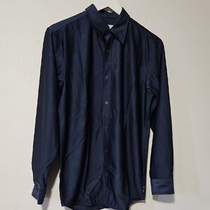ARMANI EXCHANGE Blue Dress Shirt with Long Sleeves